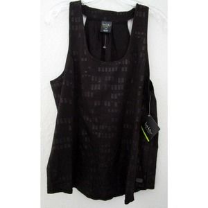 NEW NICOLE MILLER RACERBACK DRESSY TANK ACTIVE WEAR NEOPOLIS EMBOSSED SZ LG NEW